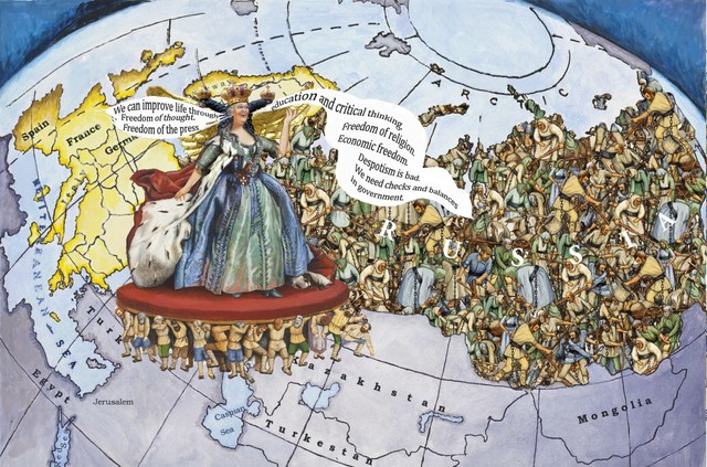 A massive uprising of serfs go against Catherine the Great