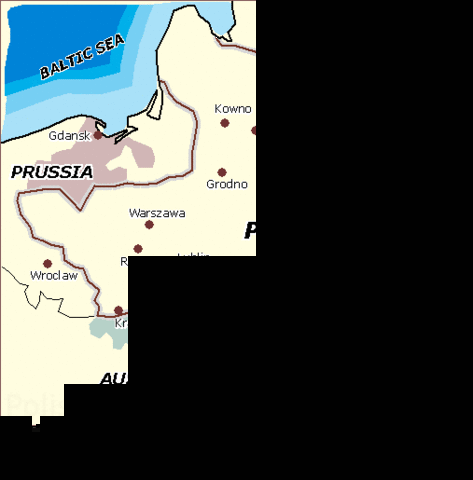 Austria, Prussia, and Russia each take possession of a small portion of Poland in the First Partition of Poland