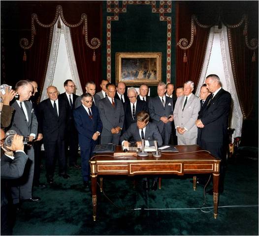 Nuclear Test Ban Treaty Signed