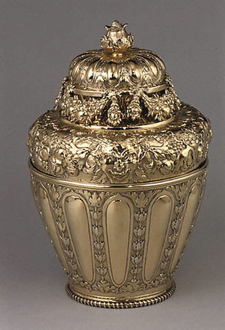 Silver Gilt  Vase with Cover