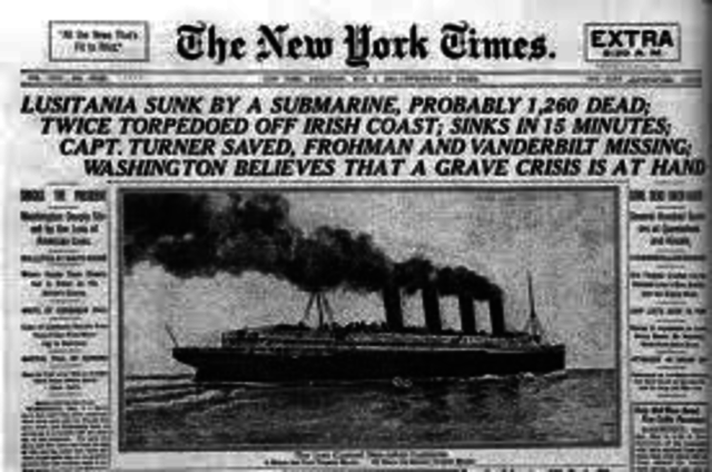 Lusitania Sinks