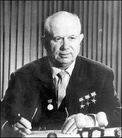 Nikita Krushchev becomes leader of the Soviet Union
