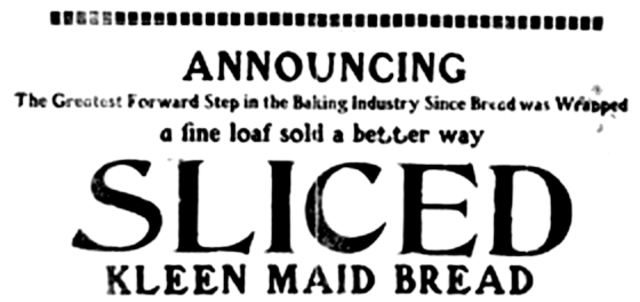 Sliced Kleen Maid Bread