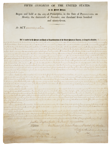 Alien and Sedition Acts