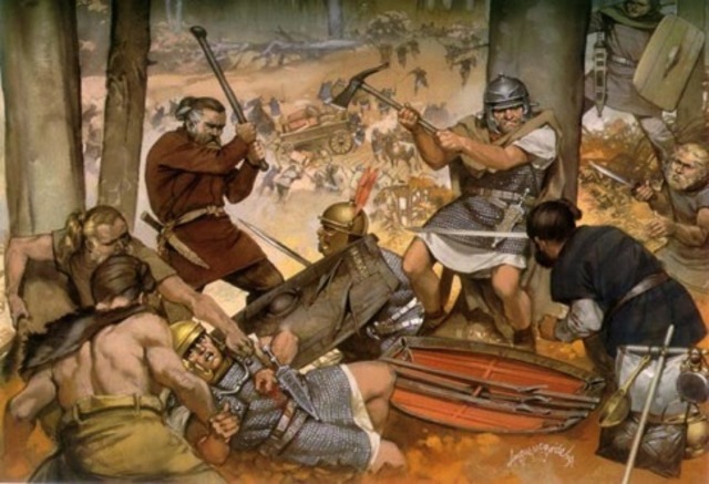 la derniere bataille avec les romains au mt. vesuvius