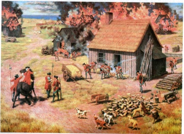 En 1763 près de 10 000 Acadiens sont chassés de leurs terres.