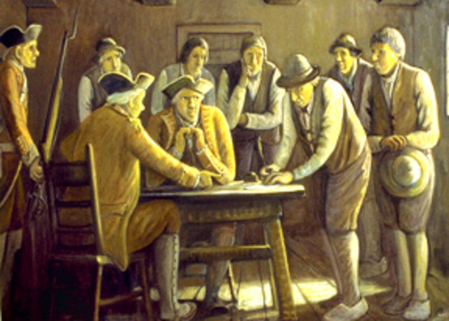 Après 1713, les Britanniques tentent les Acadiens à prêter un serment d’allégeance au roi de Grande-Bretagne.