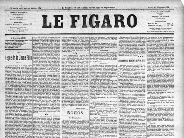 Publicación de Le Figaro