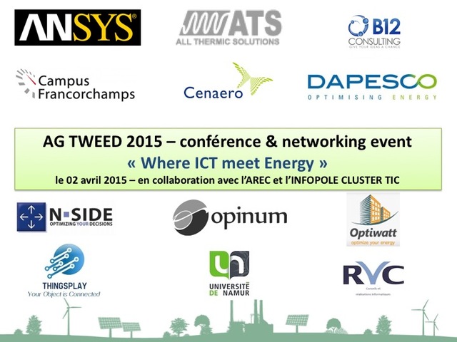 AG TWEED 2015, Conférence & Networking event "Where ICT meets Energy" - 02 avril 2015