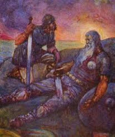 Beowulf tells Wiglaf to get the gold