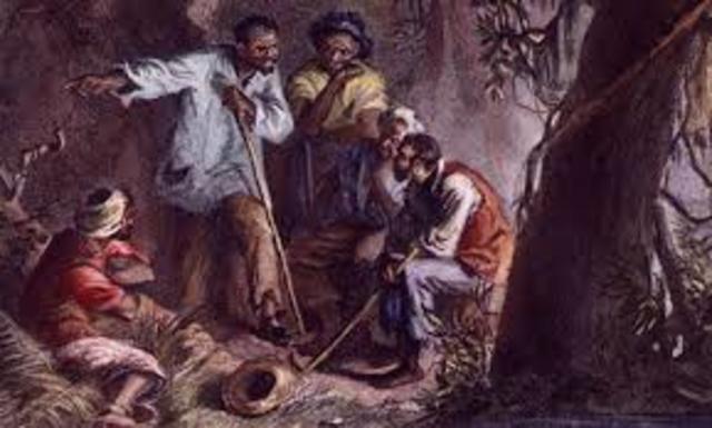 Nat Turner leads a slave revolt