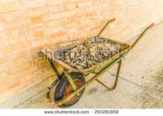 first time they used wheelbarrows for transpirtation