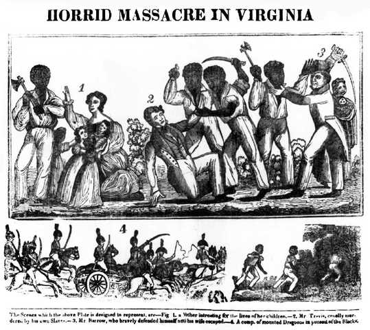Nat Turner leads a slave revolt in Virignia
