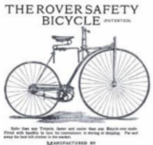 1890, First "Safety Bike" invented