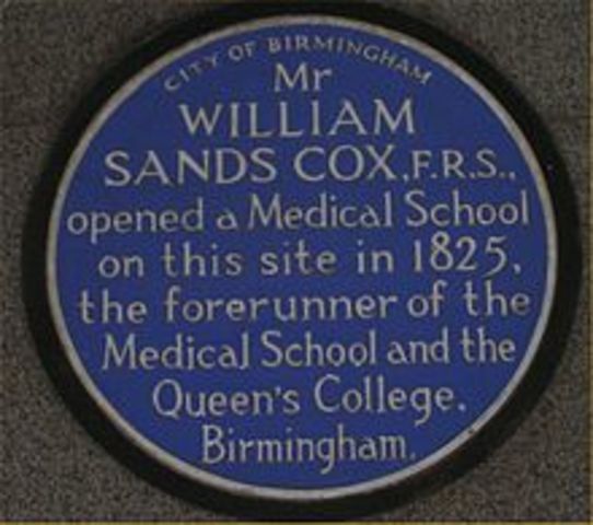 Birmingham's first medical school was founded