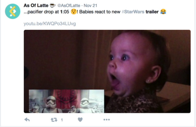 Twitter: Photo reaction to official trailer