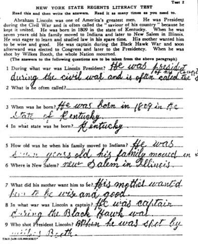 Supreme Court rules the literacvy test are constitutuional.