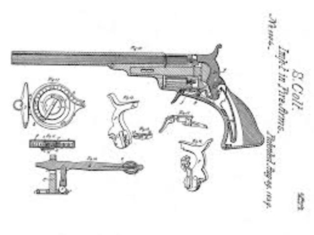 Samuel Colt recieves U.S. patent for colt .45