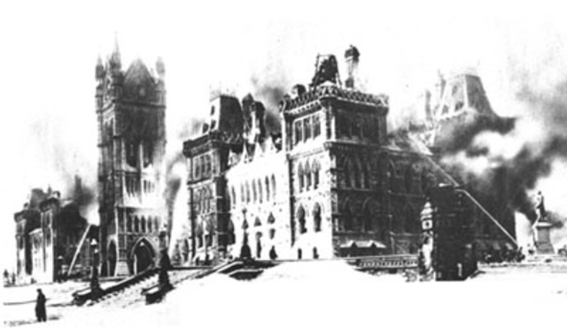 Parliament Buildings in Ottawa Catch Fire - NE