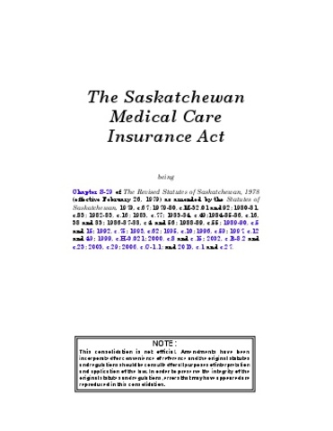 Medical Care Insurance Act - DAT