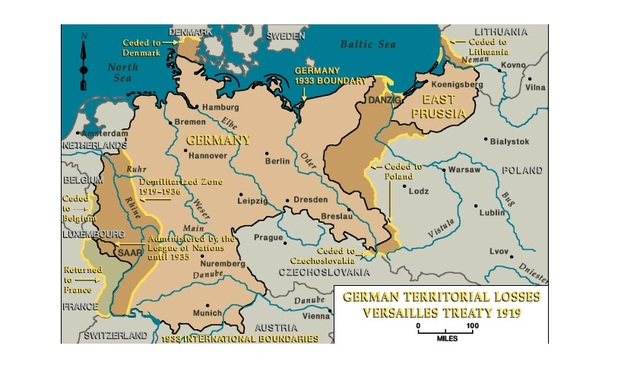 Territorial losses that Germany had.