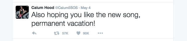 New song played 'Permenant Vacation'