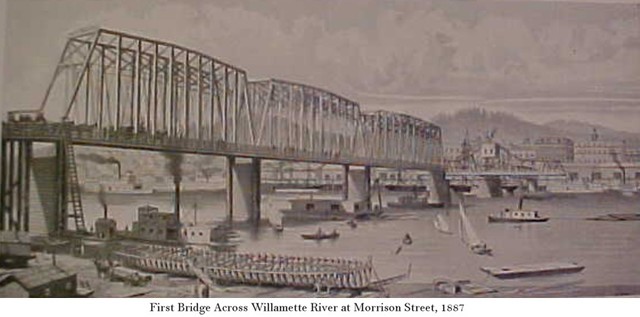 First bridge over the Willamette (The Morrison)