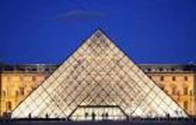 Looking at Louvre Pyramid