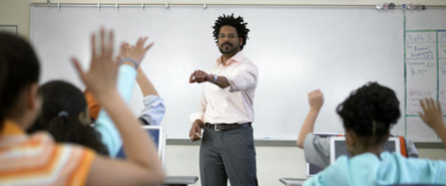 Douglas teaches students how to read