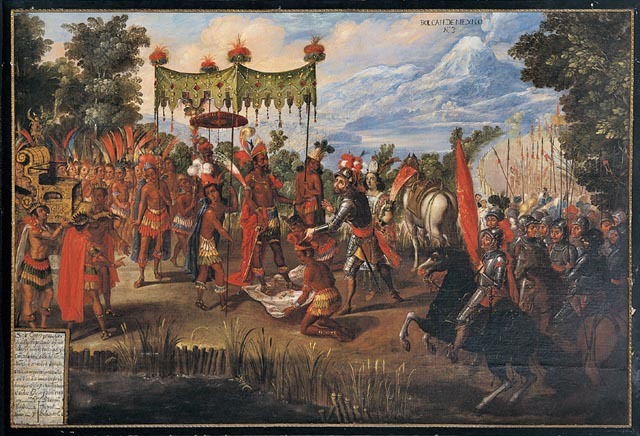 Spanish control of Mexico after Hernán Cortés conquered.