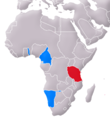 Las colonias alemanas se repartieron entre: África Oriental y del Suroeste