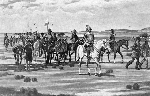 Spanish taking over mexico