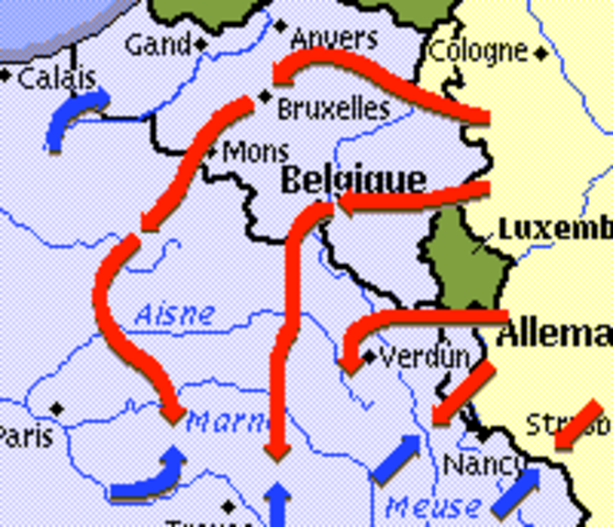 Avance alemán sobre Bélgica