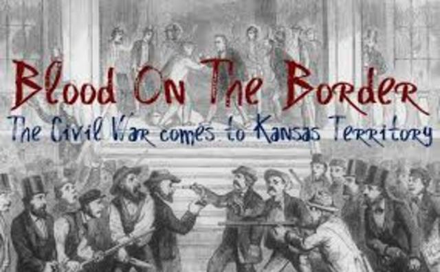 Civil war in Kansas known s "Bleeding Kansas"