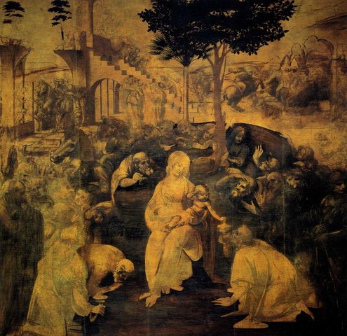 Adoration of the Magi by Leonardo Da Vinci