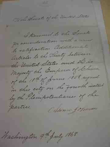 The treaty of Burlingame