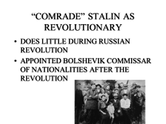 Stalin becomes commissar of nationalities