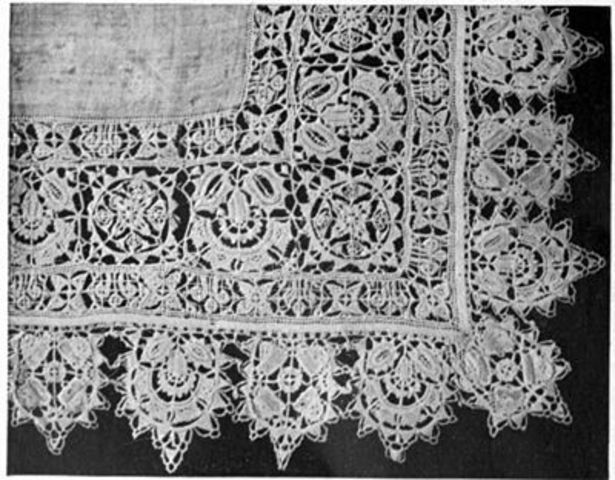 Patterns are published in England to reproduce Spanish needle lace.