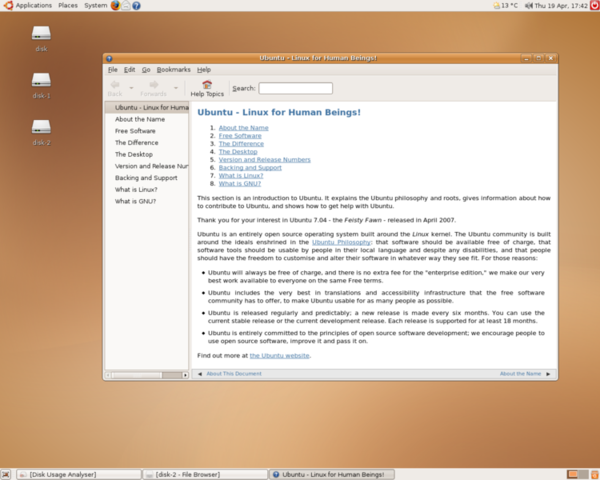 Ubuntu 7.04 (Feisty Fawn)