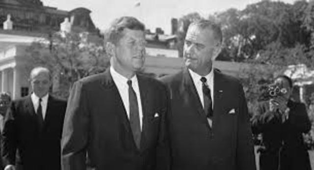 Presdient John F. Kennedy and President Lyndon J