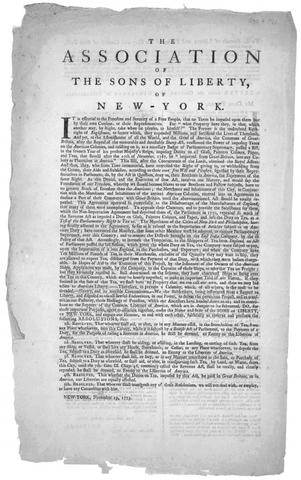 The establishment of the Sons of Liberty