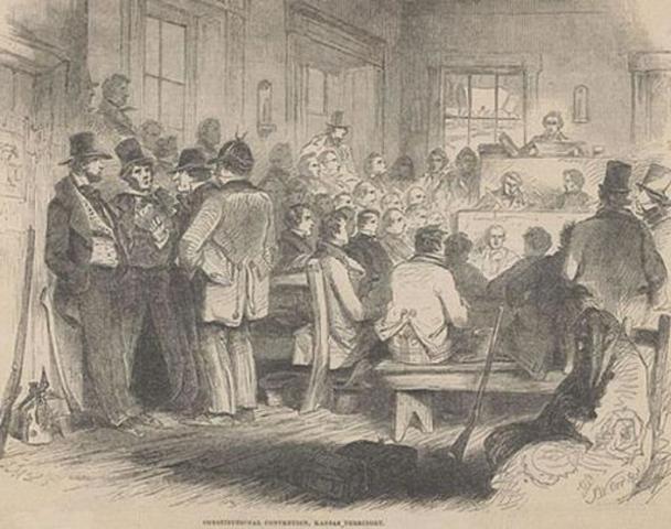 Lecompton Constitution rejected by Congress