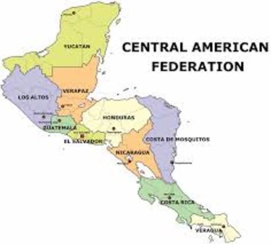The Central American Federation is Divided into 5 Independent States