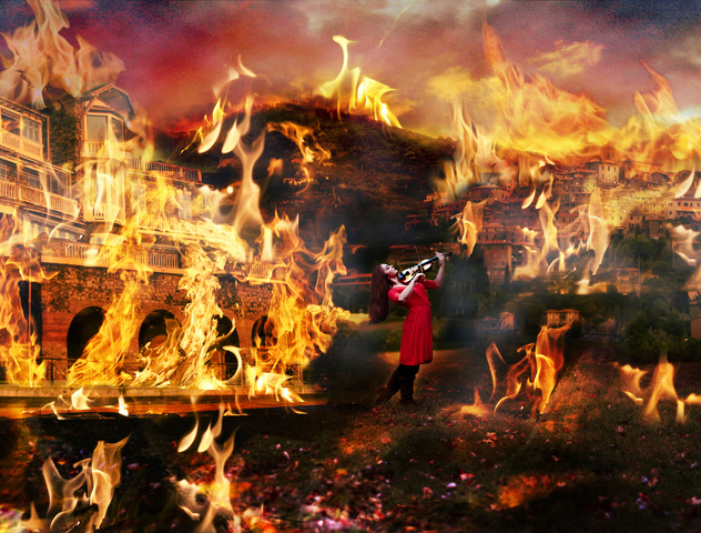 64 Much of Rome burns