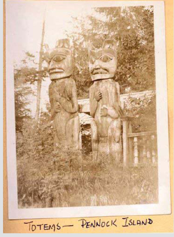 Totems in Graveyard Photographed