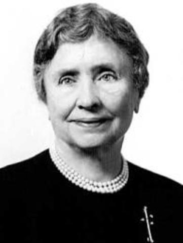 Helen Keller passes away in her sleep.