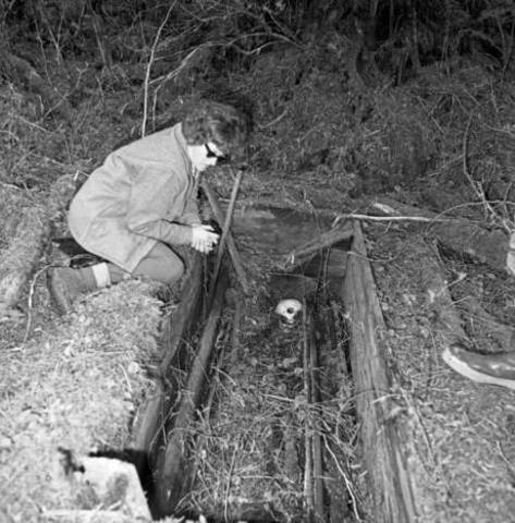 Grave with Skull Showing