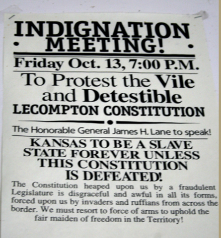 Lecompton Constitution rejected by Congress
