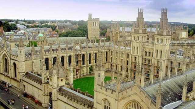 Oxford was still a walled city, but several colleges had been built outside the city walls