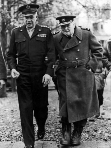 Churchill visits Eisenhower